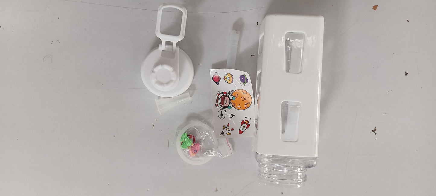 Kawaii Water Bottle with Lid and Straw
