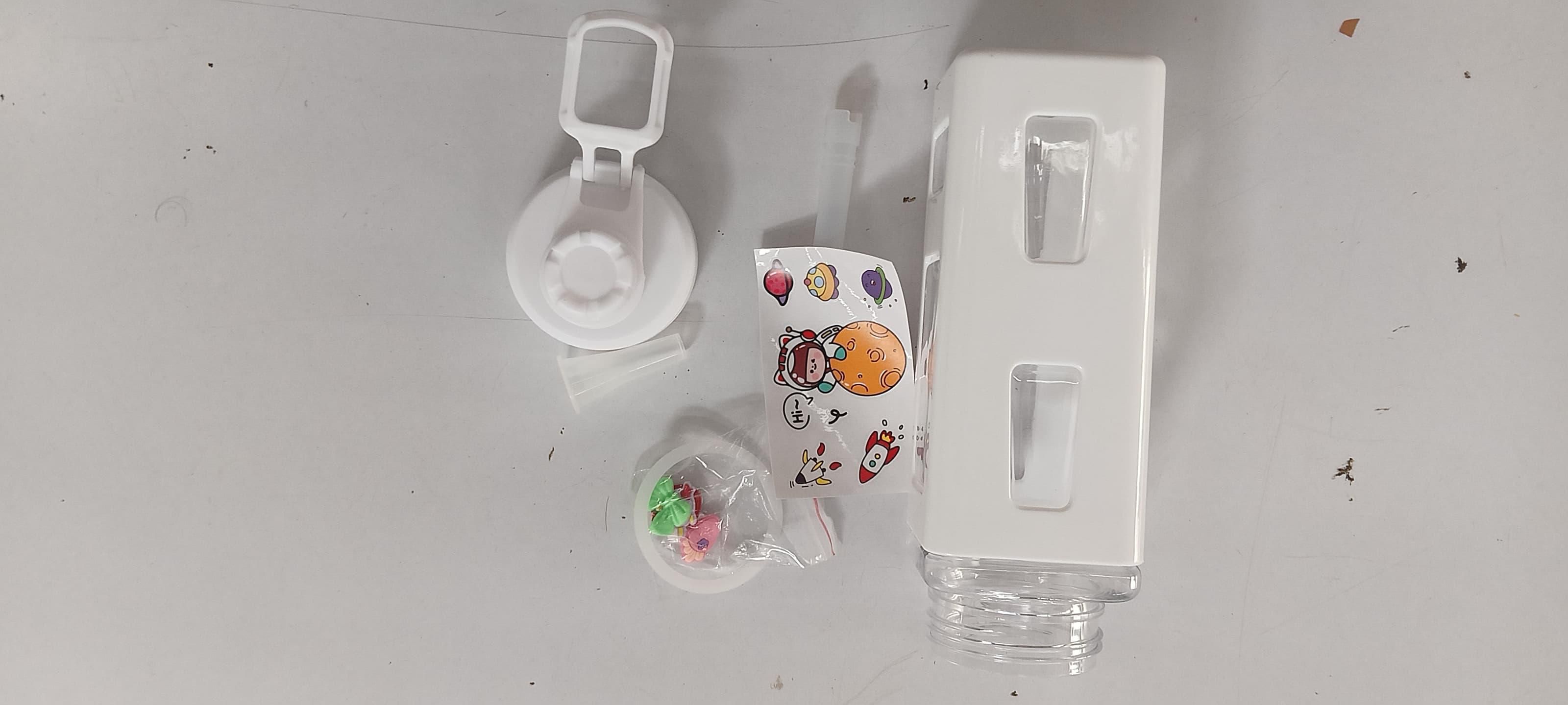 Kawaii Water Bottle with Lid and Straw
