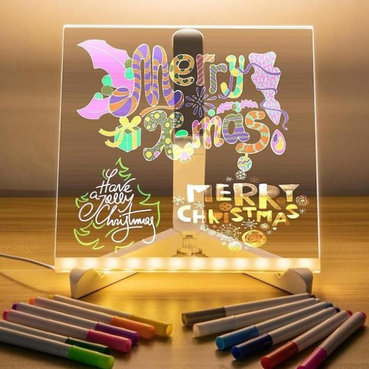 3D LED Light Glass Acrylic Writing pad for Kids